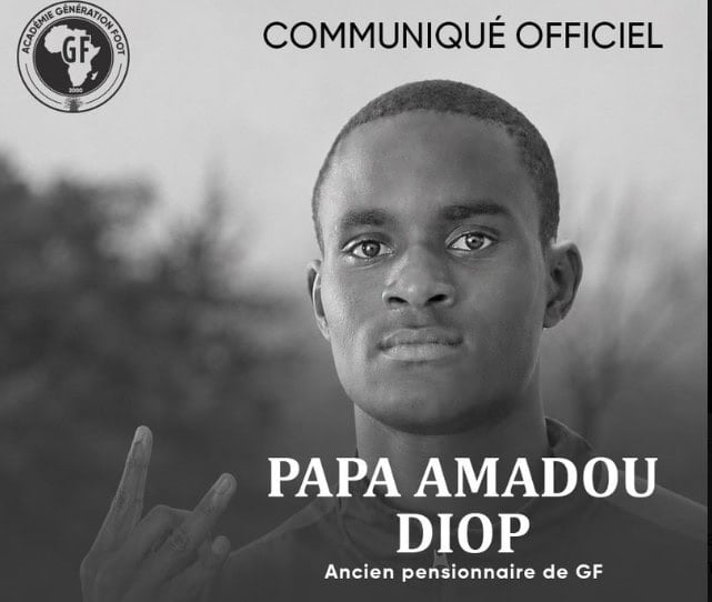 Nécrologie : Génération Foot annonce le décès de son ancien pensionnaire, Papa Amadou Diop - wiwsport