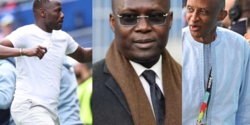 De gauche à droite : Pape Thiaw (sélectionneur des Lions), Abdoulaye Fall (président de la FSF) et Abdoulaye Sow (secrétaire général de la FSF) n'ont pas été épargnés par les critiques