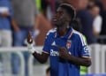 COMO, ITALY - SEPTEMBER 10: Assane Diao of Como 1907 celebrates after scoring his team's third goal during the UEFA Champions League 2026/27 League Phase MD1 match between Como 1907 and RB Leipzig at Giuseppe Sinigaglia Stadium on September 10, 2026 in Como, Italy. (Photo by Luca Amedeo Bizzarri/Getty Images)