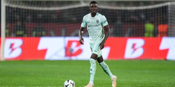 Sadibou SANE of Monaco during UEFA Conference League match between Sofia and Monaco at Vasil Levski National Stadium on October 15, 2026 in Sofia, Bulgaria. (Photo by Emilian Baldow/Icon Sport via Getty Images)